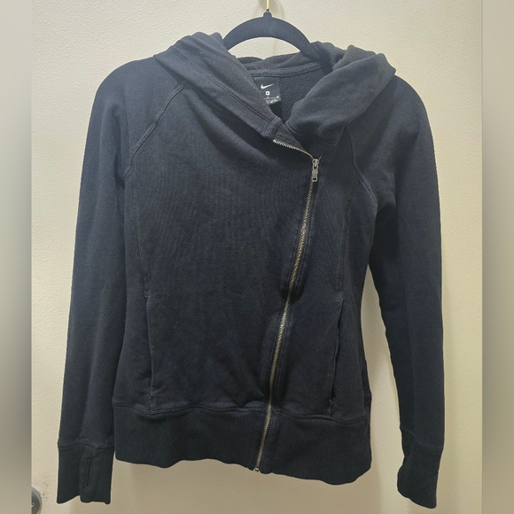 Nike Yoga Black Asymmetrical Zip Hoodie - Picture 5 of 16